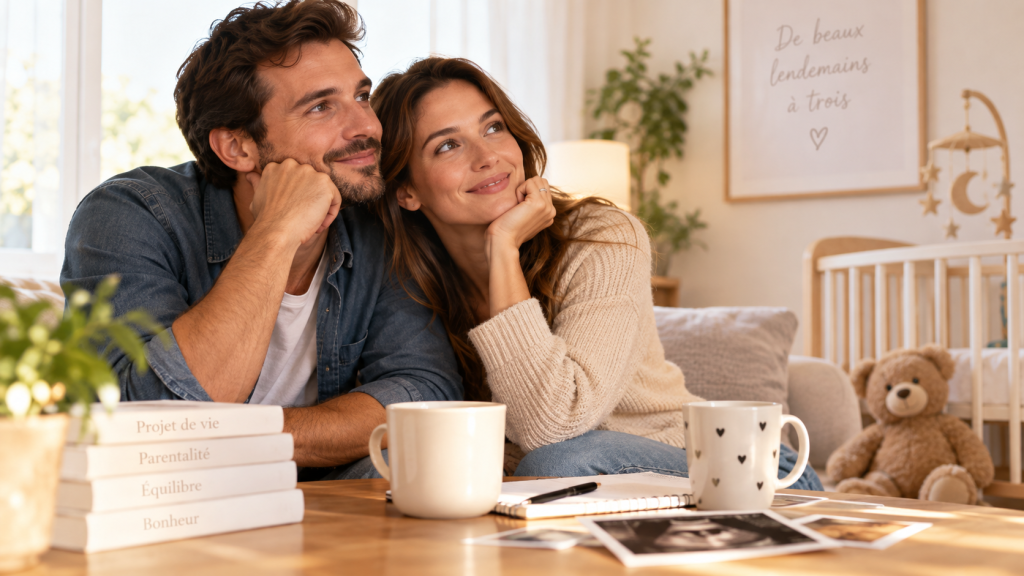 Couple réfléchissant ensemble à son projet de devenir parent