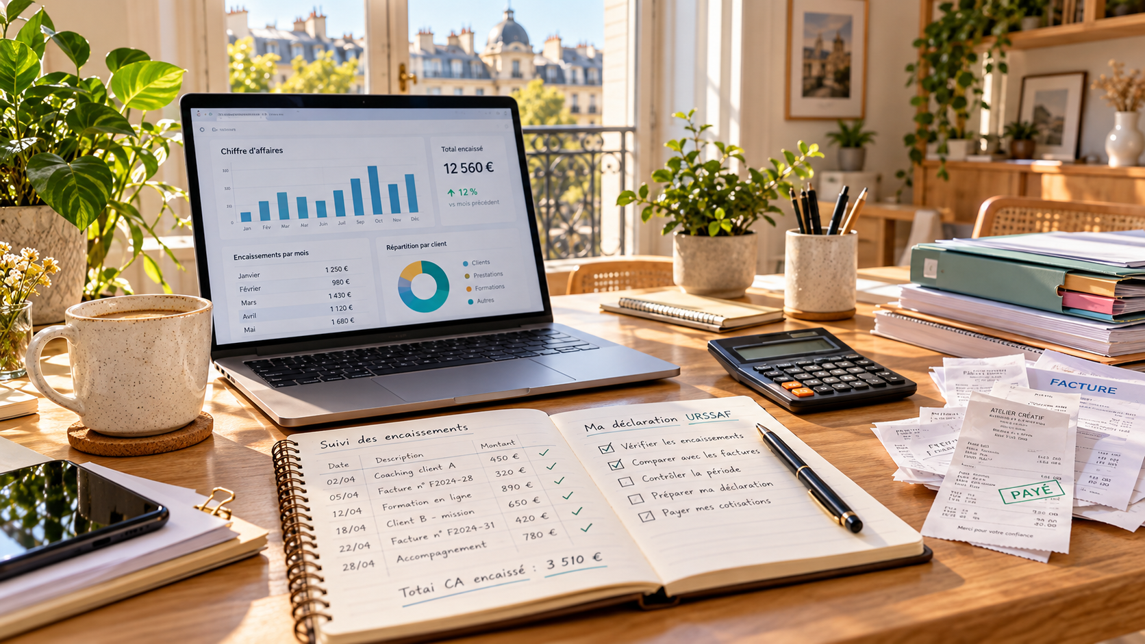 Suivi du chiffre d’affaires d’une micro-entreprise pour préparer la déclaration URSSAF